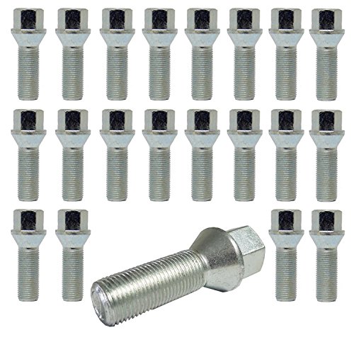 20 Tornillos de Rueda Rueda Pernos Peugeot 1007 106 2008 205 207 208 3008 305 306 307 308 309 405 406 5008 Partner 308 407 508 605 607 RCZ Expert M12 x 1,25 28 mm cono cintura