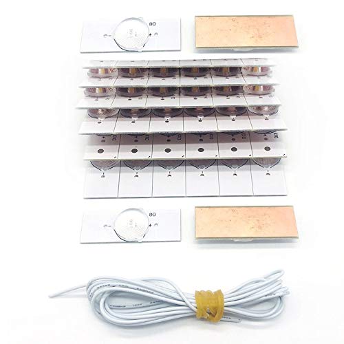 40PCS Granos de lámpara SMD de 3V de alta calidad Granos de lámpara de lente con flitador de lente óptica y cable para reparación de TV LED de 32-65 pulgadas - Transparente