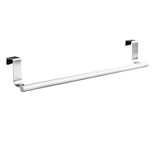 Barra Para Toallas - Percha Para Puerta Ideal Cocina Y BañO - Para Puertas Y Armarios - Acero Inoxidable Pulido, 36 cm