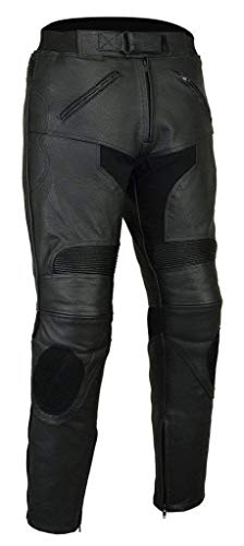 Bikers Gear Australia - Pantalones Deportivos de Piel para Hombre, con Armadura extraíble CE1621-1