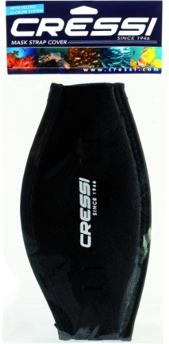 Cressi Mask Strap - Funda de Correa de Surf, tamaño único, Color Negro