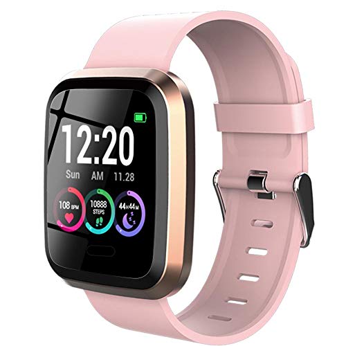 Dough.Q Smartwatch, Reloj Inteligente Pulsera Actividad Inteligente con Pulsómetro, Monitor de Sueño, Podómetro, Calorías Mujer Hombre para iOS y Android