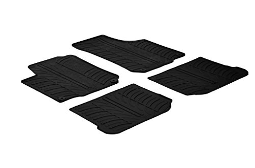 Gledring Juego de Alfombrillas de Goma para Volkswagen Golf IV 5 Puertas/Bora/Beetle & Seat Leon/Toledo 1M y Skoda Octavia I (T Perfil de 4 Piezas + Clips de Montaje)