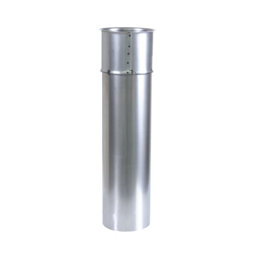 Kamino - Flam – Tubo para chimenea, Doble pared forro para estufa de leña, Tubo doble pared –  acero resistente a altas temperaturas – Plata, Ø 150 mm