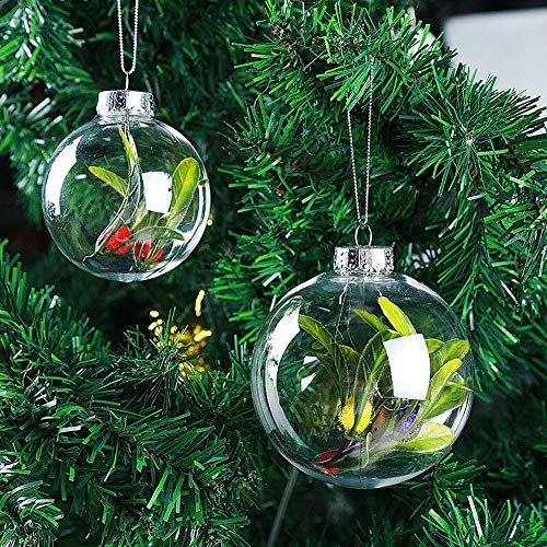 LPxdywlk Bolas de plástico súper Transparentes DIY Árboles de Navidad Colgando Adorno de decoración Adorno Transparente Regalos de Feliz año Nuevo 15cm