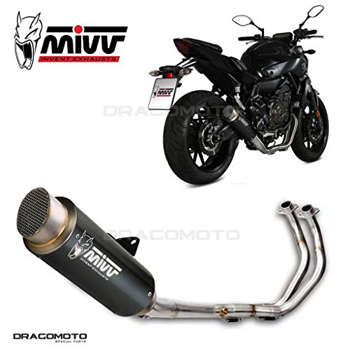 Mivv Scarico Completo 2x1 YAMAHA MT-07 2014 > GPpro STEEL BLACK ALTO/High up