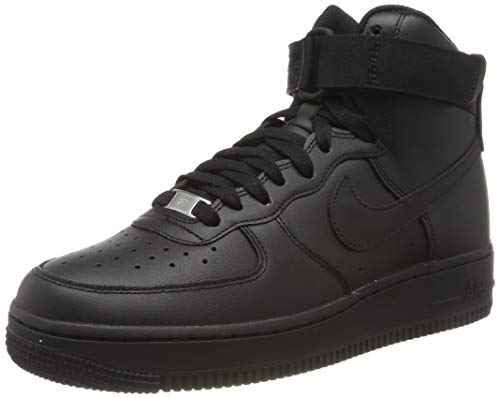 Nike Wmns Air Force 1 High, Zapatos de Baloncesto para Mujer, Negro (Black/Black/Black 013), 43 EU