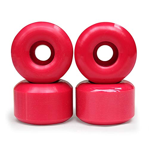 NO LOGO ZDX-HUABANLUN, 100A 54 * 36 mm Rojo 4 Piezas Ruedas de Skate PU Rueda Doble basculante Acción Ruedas de PU Grandes Envío Freen (Color : Red)