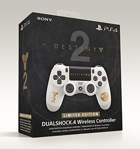 Sony DualShock 4 V2 Destiny 2 Limited edition Gamepad PlayStation 4 Negro, Oro, Blanco - Volante/mando (Gamepad, PlayStation 4, Analógico/Digital, D-pad, Hogar, Share, Inalámbrico, Bluetooth)