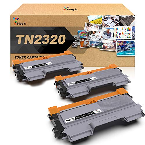TN-2320, 7Magic TN-2320 Compatible con Brother TN-2320 Cartucho de Tóner Compatible con Brother MFC-L2700DW MFC-L2740DW MFC-L2720DW HL-L2300D HL-L2340DW DCP-L2520DW DCP-L2500D Impresora(3 Negro)