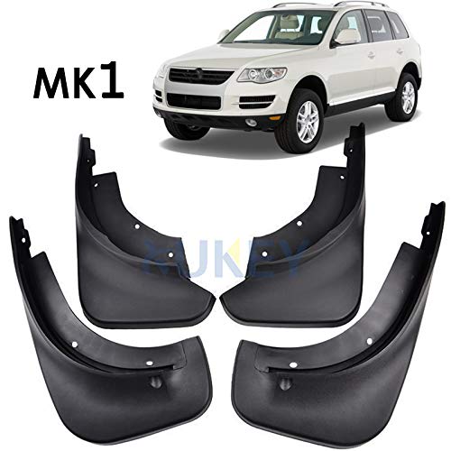 XUKEY - Juego de 4 Protectores de Salpicaduras para VW Touareg 1 Mk1 2004-2010