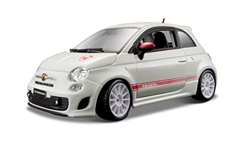 Bburago - Abarth 500 esseesse, color rojo (18-22121), color blanco , Modelos/colores Surtidos, 1 Unidad