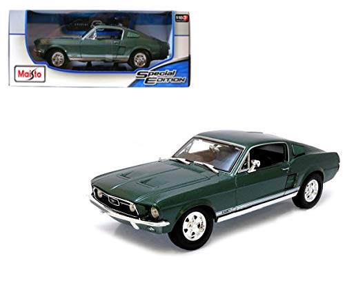 BBurago Maisto Francia - M31166 - Vehículo en miniatura - Ford Mustang GTA Fastback 1967 - Verde