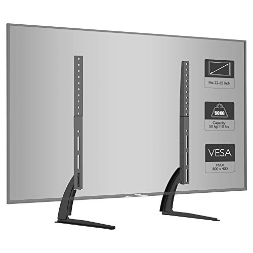BONTEC Elevador en Universal Pedestal Soporte de TV en Escritorio con Monitor de Pantalla de sobremesa para televisores de Plasma LCD/LED, máximo VESA 800x400 mm