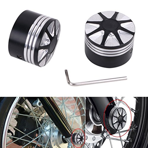 DLLL motocicleta CNC corte profundo Eje Delantero cubierta Blot tapones para Harley Davidson Dyna Sportster XL 883 1200 48 Softail 08 – 17 Electra Street Glide Touring Road King FLHT