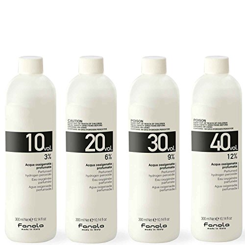 Fanola Oxigenada 20 VOL 6% 300 mL - Agua oxigenada perfumada aroma plátano - Tinte cabello pelo - PROFESIONAL