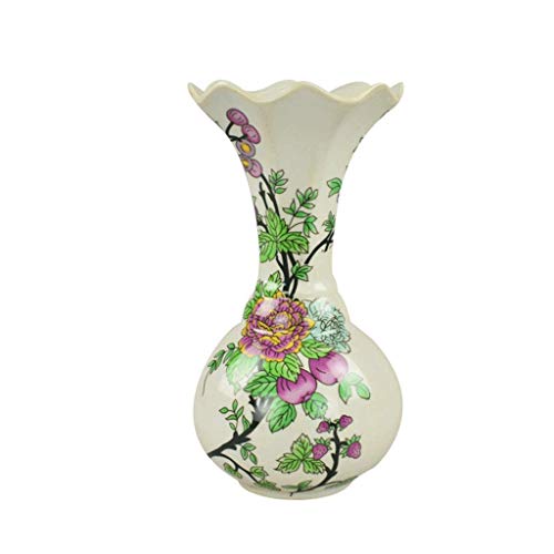 HJHJK Jarrón de Porcelana Vintage Satsuma jarrón de cerámica Pintado a Mano