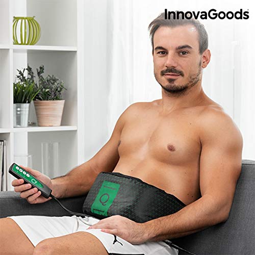 InnovaGoods Abdo Q Cinturón Vibratorio, Unisex Adulto, Negro, Talla Única