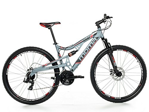 Moma Bikes  EQX 29" - Bicicleta Montaña, SHIMANO 24V, Doble Freno Disco, Doble Susp. Talla L-XL (1.80-2.00m)