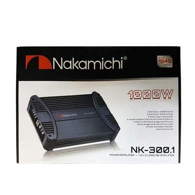 Nakamichi NK-300.1 - Amplificador de Audio estéreo para Coche (1000 W, monobloque, Clase AB)