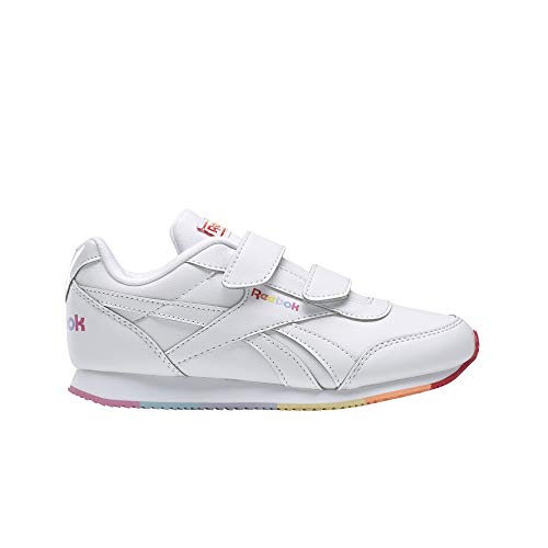 Reebok Royal CLJOG 2 2V, Zapatillas para Niñas, Multicolor (Blanco/RADRED/SUNORG)