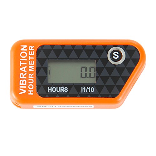 Runleader RL-HM016B contador de horas vibración con la tecnología inalámbrica para todos los motores de gasolina ATV UTV dirtbike motobike moto moto de nieve fuera de borda pitbike PWC embarcación marina impermeable (orange)