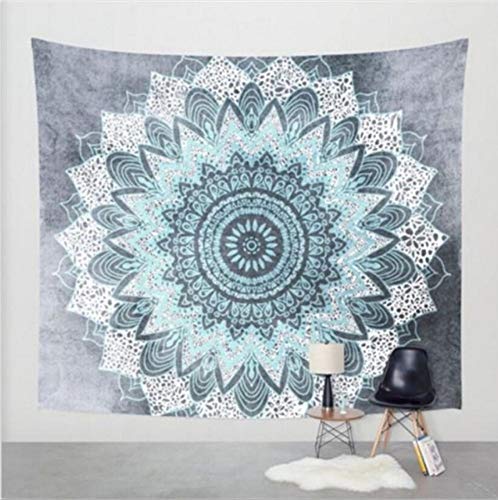 Simmia Home Dorm Room Essentials - Tapiz bohemio decorativo para sala de estar, tapiz indio Aubusson con estampado de mandala religioso bohemio para pared, manta de playa bohemia