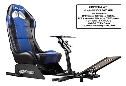 Subsonic - Asiento de carreras con soporte para volante y pedales -  Silla de juego de simulación SRC 500 S para PS4, Xbox One, PC y PS3