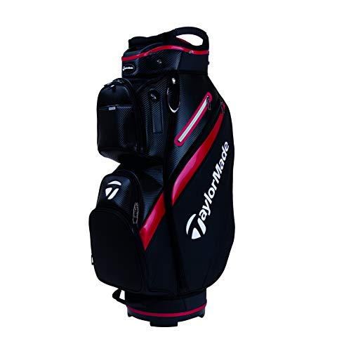 TaylorMade Deluxe Cart Bag - Bolso para Hombre (Talla única), Color Negro