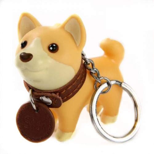 TXDIRECT Llavero Shiba Inu Llavero de Casa de Cachorro Llaveros Bonitos para llaveros de Coche para niños Adultos Llavero Novedad Divertido Yellow Dog