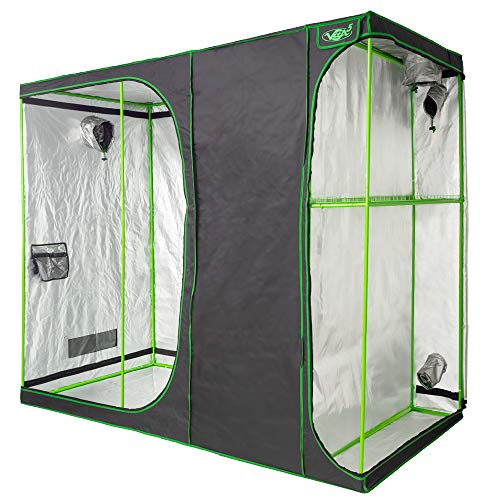 VITA5 Armaro Cultivo 2-in-1 | Armarios Cultivo Interior | Lona Resistente a Prueba de luz y de rasgaduras | Impermeable Grow Tent (240x120x200)