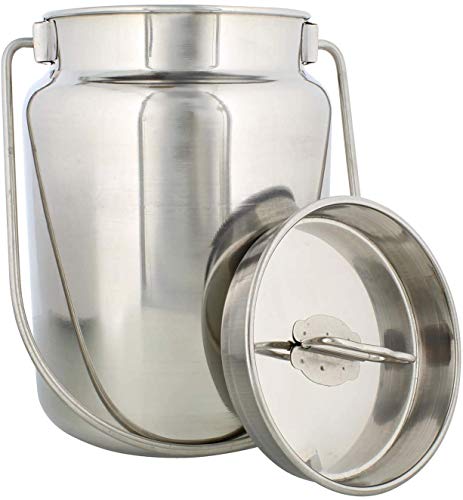 Whopper lata de leche simple de acero inoxidable/bote de leche/lata de aceite con tapa - Capacidad 1 litro