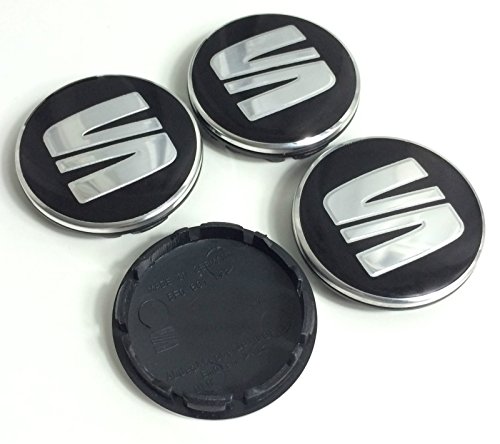 4 x 56 mm Seat Emblema Mediados Nabe tapas nadadores Logo cubierta Ibiza Leon 5 F0601171