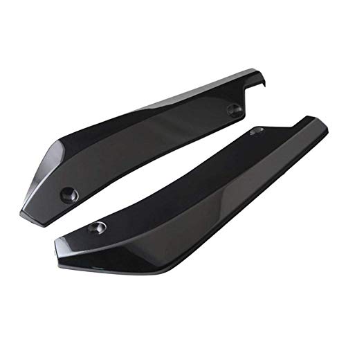 Bocotoer Coche Universal Parachoques Trasero Spoiler Canards Difusor Side Car, Negro, Pack de 2