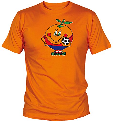 Desconocido Camiseta Naranjito Adulto/niño EGB ochenteras 80´s Retro (L, Naranja)