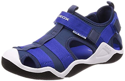 Geox Jr Wader A, Sandalias Punta Cerrada para Niños, Azul (Navy/Royal C4226), 26 EU