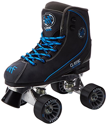 KRF Classic Retro, Patines quad Unisex adulto, Negro, 40