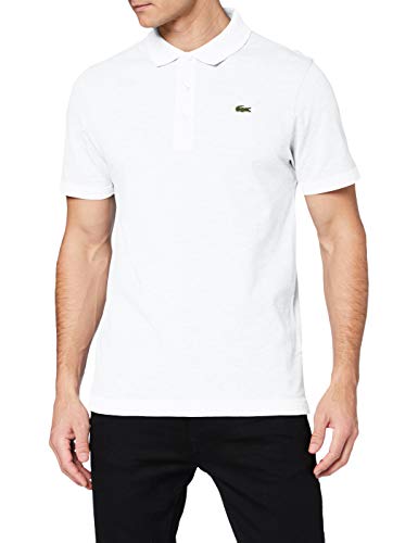 Lacoste L1230, Polo de Manga Corta para Hombre, Blanco (Blanc), S (Talla del fabricante: 3)