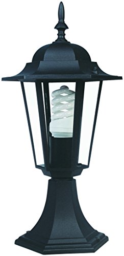 Lámpara de sobremuro para exterior Astrid 7hSevenOn Outdoor 09188, 60W, IP44, E27. Color negro. [Clase de eficiencia energética A]