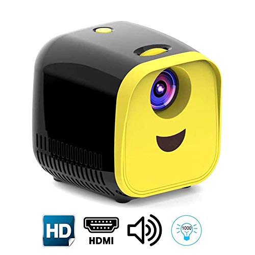 Nuevo Mini Proyector, Proyector Portátil USB WIFI Para Los Niños LCD 1000 Lúmenes Mini Proyector De Vídeo 1920 * 1080P Adecuada Para El Entretenimiento Doméstico Portátil De TV,Negro,European plug