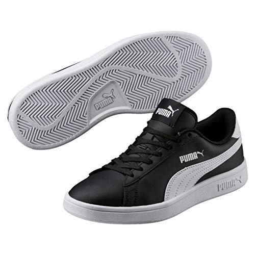 PUMA Smash V2 L JR, Zapatillas Unisex niños, Negro Black White, 38 EU