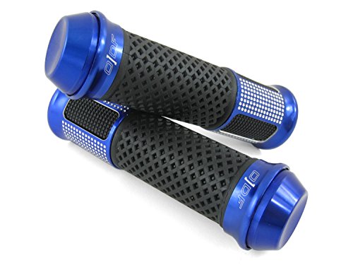 Puños de manillar compatibles con Yamaha XJR 1300, 1200 / XV, H, S, Virago 125, 250 (TC/Azul)