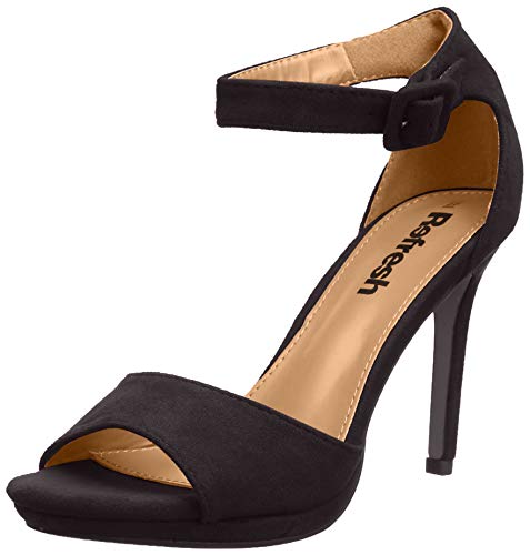 Refresh 69541.0, Zapatos con Tira de Tobillo para Mujer, Negro (Negro Negro), 38 EU