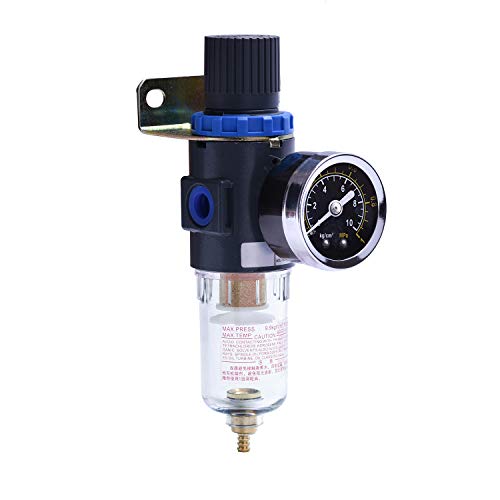 Separador de agua con aire comprimido Reductor de presión para compresor, filtro de 1/4 "Nuevo profesional