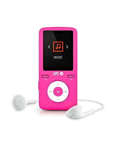 SPC Colour Sound reproductor rosa MP4 extrafino con radio FM y memoria de 8GB