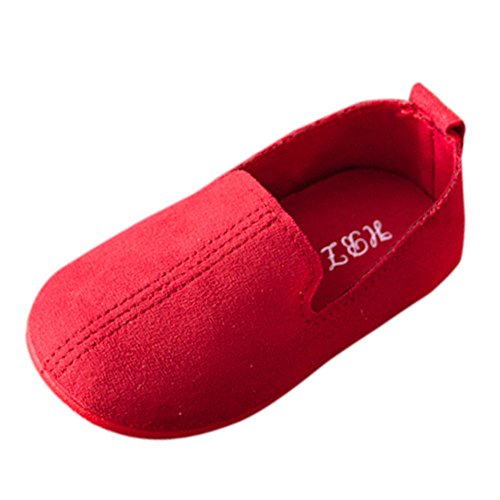 VECDY Zapatos Bebe Niña, Moda Suave Zapatos 2019 Suave Suela Bebé Niño Chicas Color Sólido Casual Zapatos De Cuero Pricness Sandalias Deportivas Zapatos De Verano para Infantil (Rojo,22)