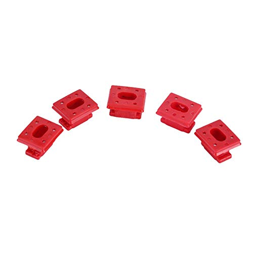 Ahomi 5pcs Interior del Coche guarnecido Ajuste inserta Clips Ojales Rojo para BMW E46 E65 E66