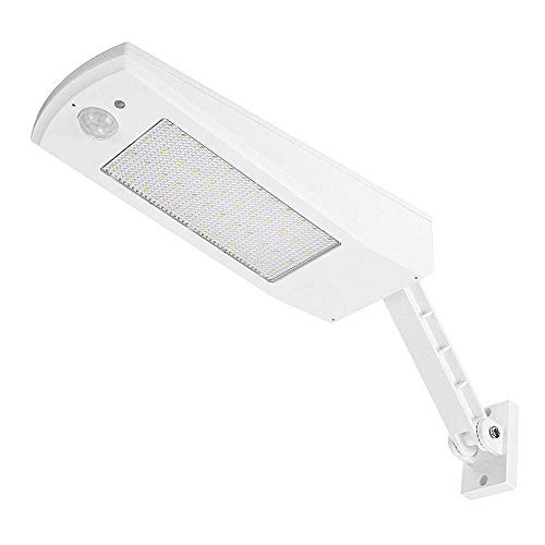 AIMENGTE Luz Solar de Exterior, Lámpara Solar Impermeable 4500mAh con Sensor de Movimiento, Soporte Ajustable, Luces Solares de Pared para Jardín, Garaje, Camino, Patio