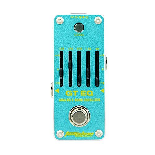 AROMA AEG-3 GT EQ Analog 5-Band Equalizer Efecto de guitarra eléctrica Pedal Mini efecto simple con True Bypass