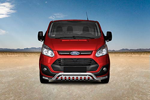 Barra de protección Frontal con Chapa Inferior – Ford Transit Custom año de construcción 2012 – 2018 con autorización de la UE